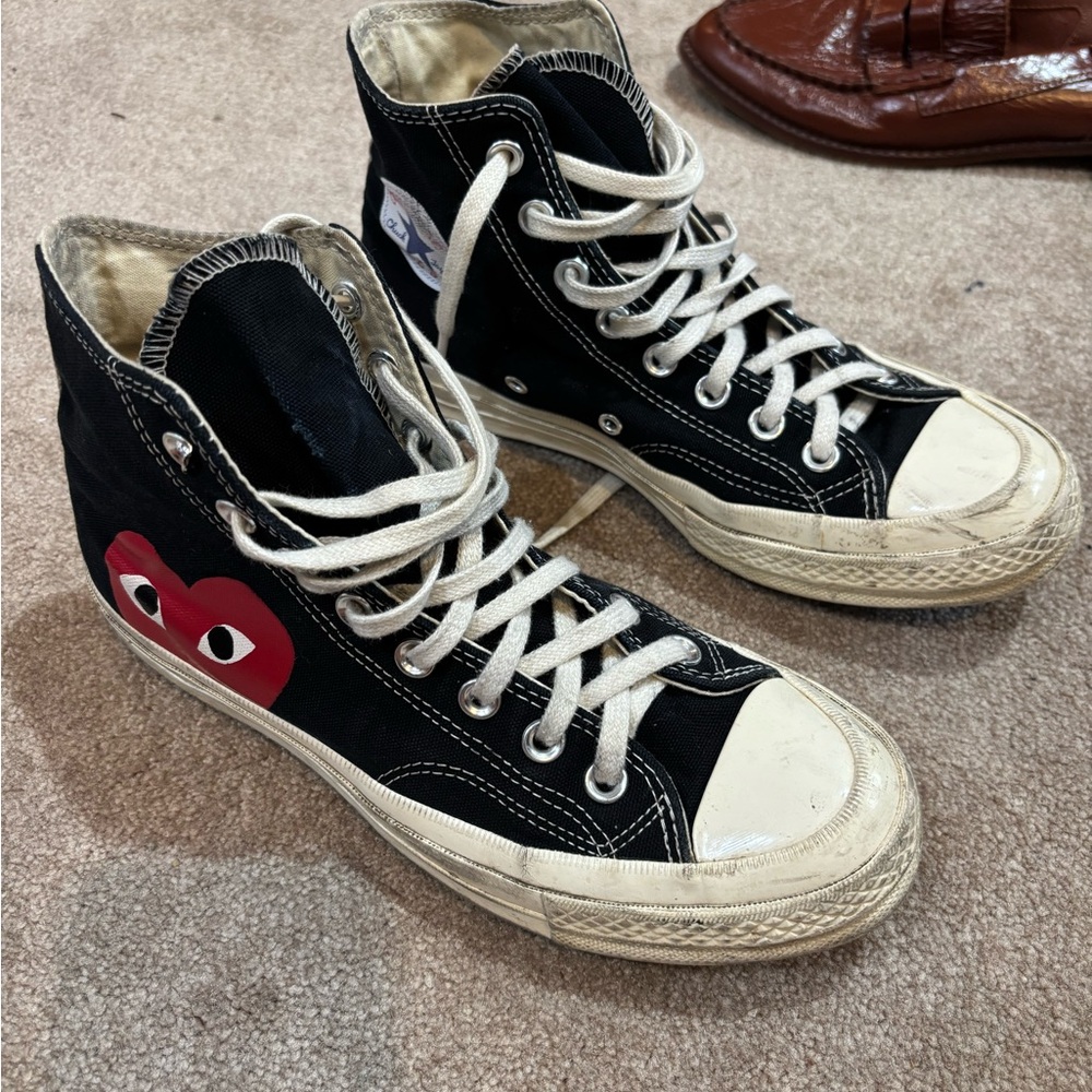 Black High-Top comme des garcons converse